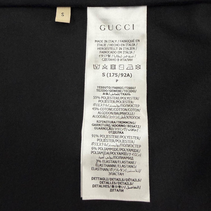 Excellent GUCCI Track jacket black polyester mens S 696802