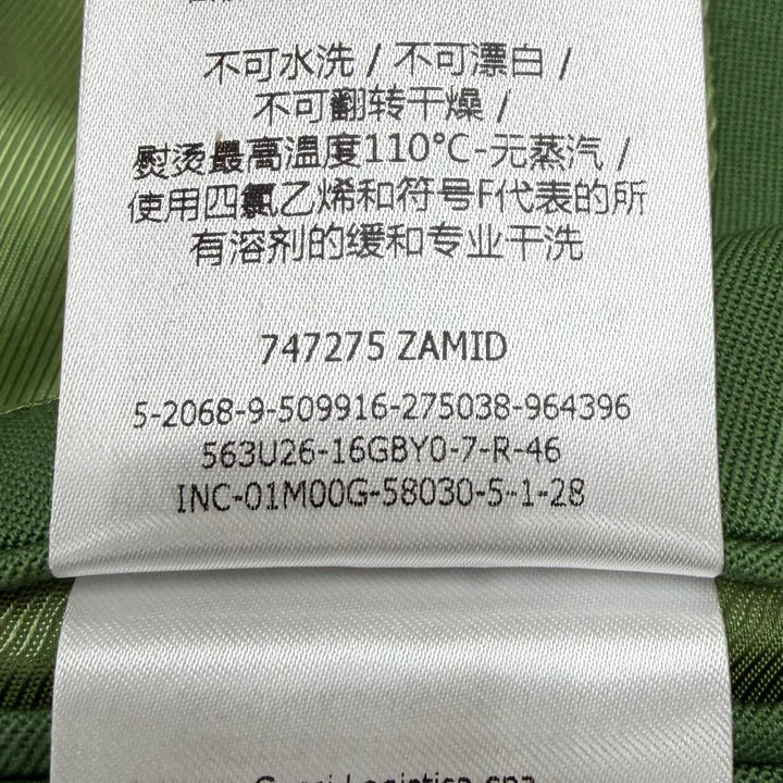 Excellent GUCCI tailored jacket green wool mens 46 747275