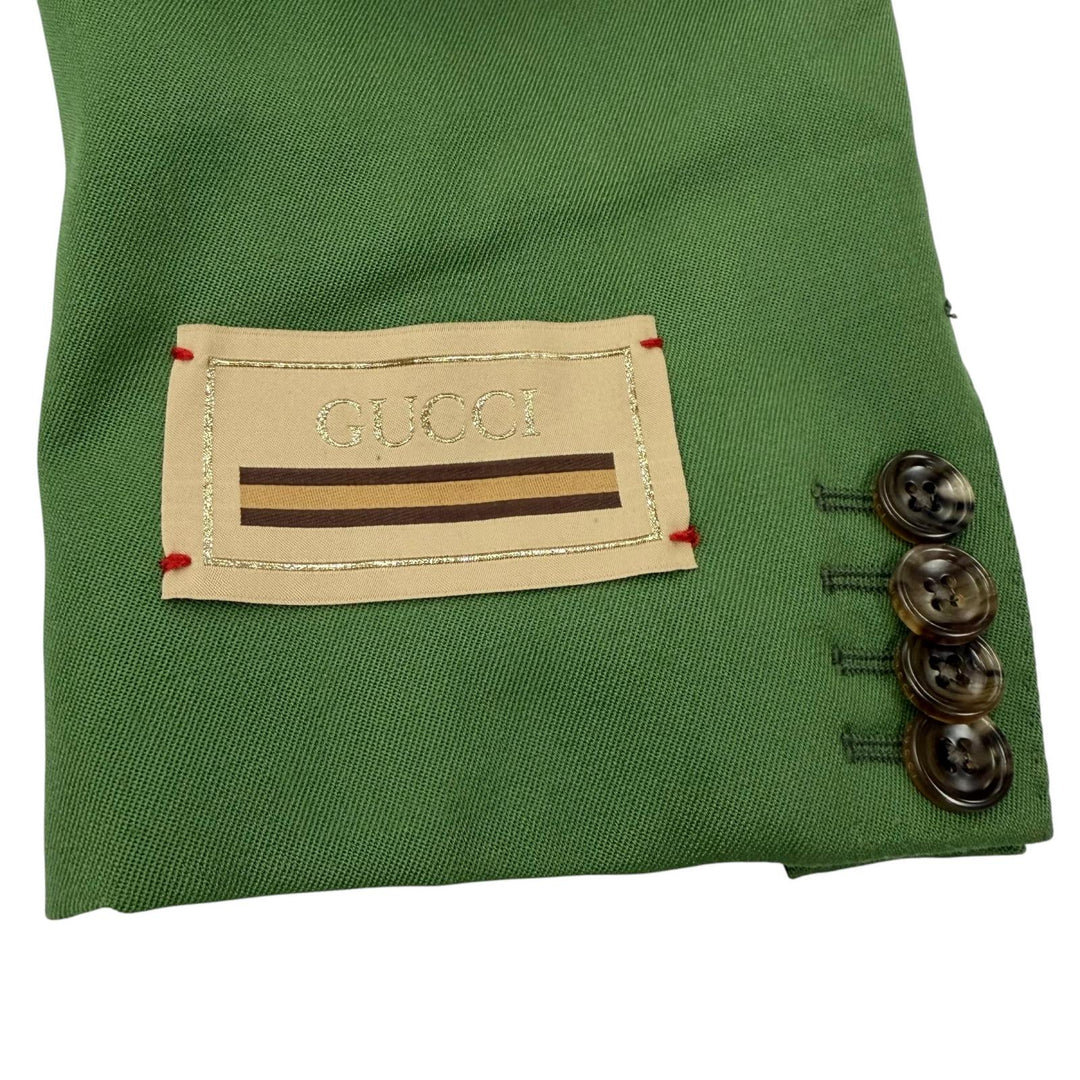 Excellent GUCCI tailored jacket green wool mens 46 747275