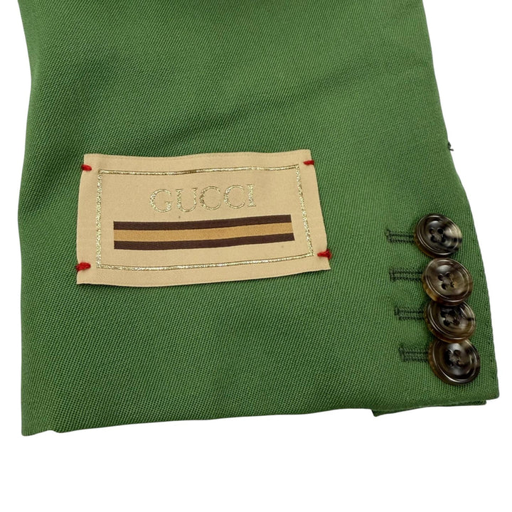 Excellent GUCCI tailored jacket green wool mens 46 747275