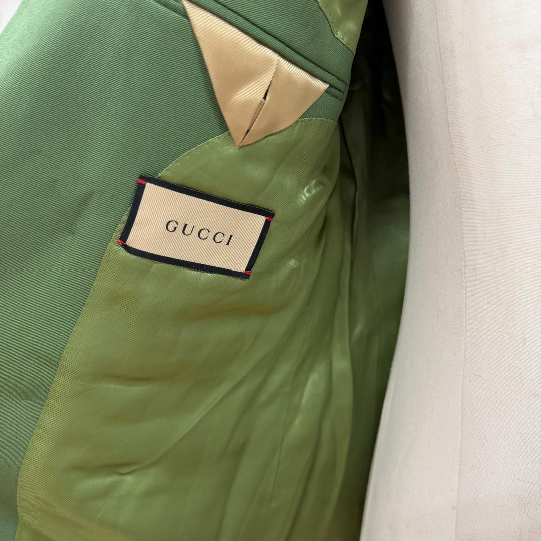 Excellent GUCCI tailored jacket green wool mens 46 747275