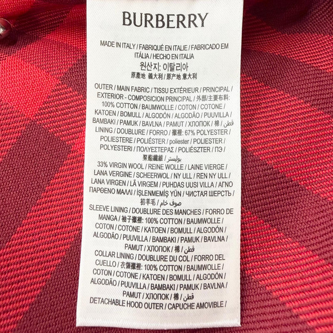 Excellent BURBERRY Jacket Red cotton mens S 8076689