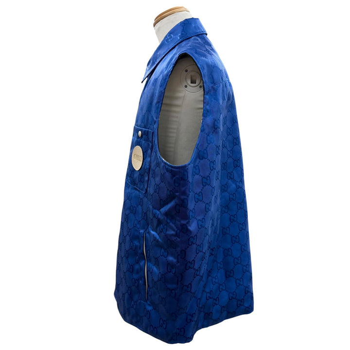 Excellent GUCCI Best OFF THE GRID NYLON VEST blue Nylon mens 50 631890