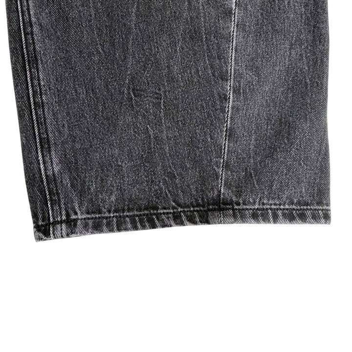 Great Alexander Wang Denim pants Rhinestone button fly wide Black 24 4DC1264112