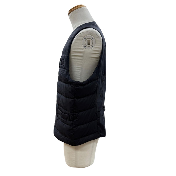 Excellent Herno Down vest IL PANCIOTTO Inner vest Navy Nylon mens 52 PI002ULE