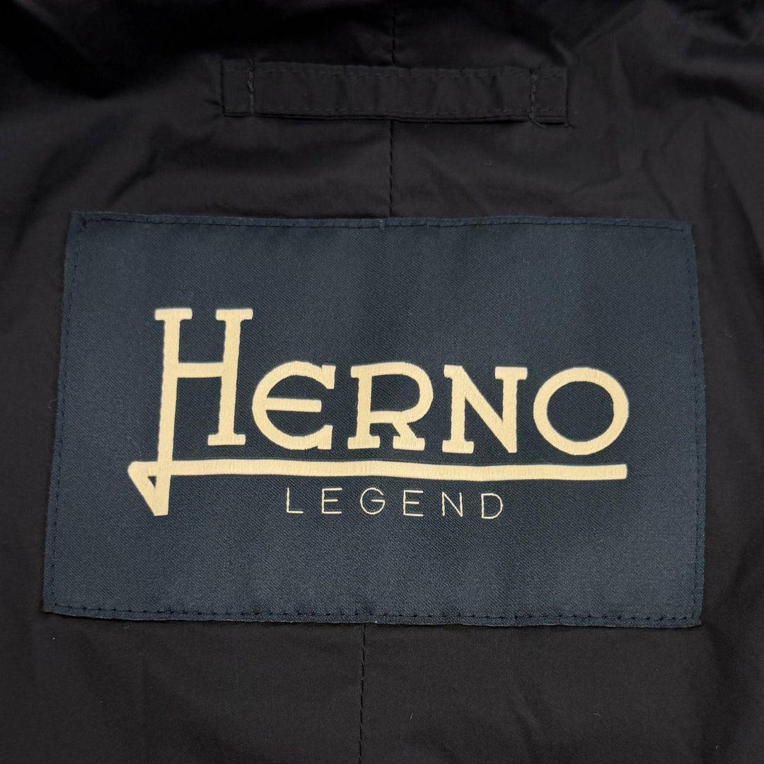 Excellent Herno Down vest IL PANCIOTTO Inner vest Navy Nylon mens 52 PI002ULE