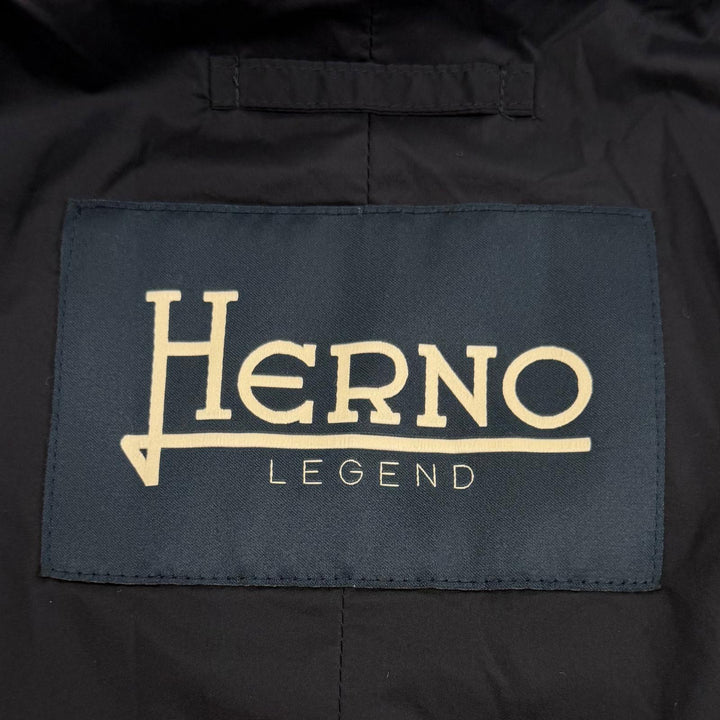Excellent Herno Down vest IL PANCIOTTO Inner vest Navy Nylon mens 52 PI002ULE