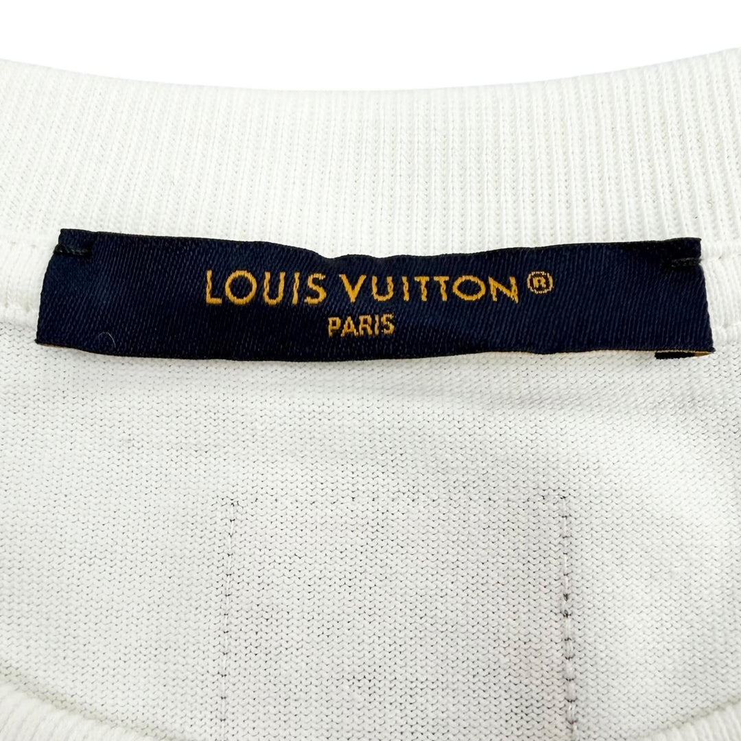 Excellent LOUIS VUITTON Short sleeve T-shirt LV Lovers Beads Sequins white XXL