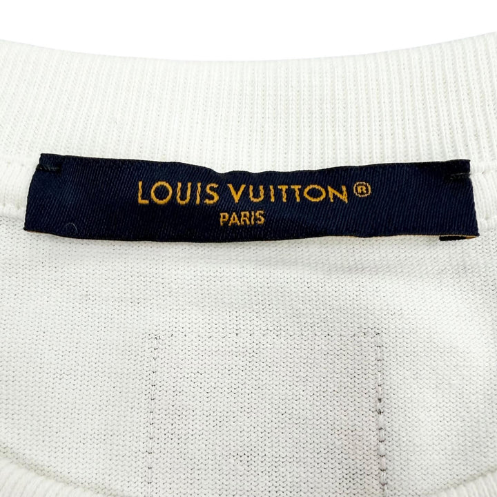 Excellent LOUIS VUITTON Short sleeve T-shirt LV Lovers Beads Sequins white XXL