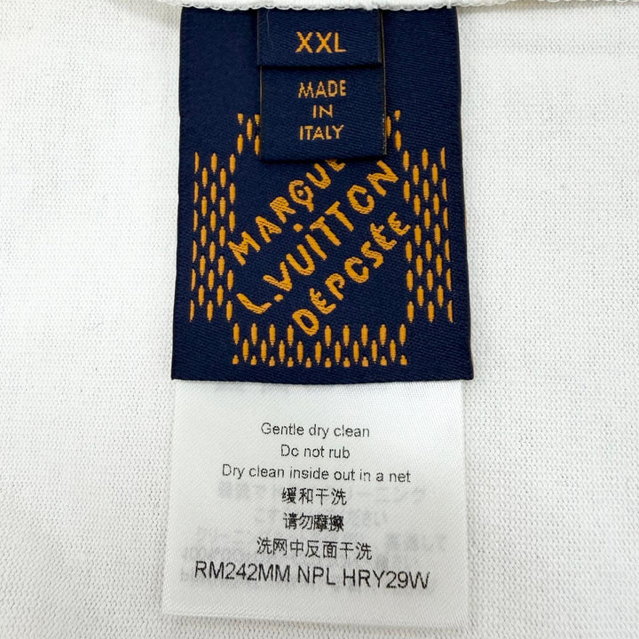 Excellent LOUIS VUITTON Short sleeve T-shirt LV Lovers Beads Sequins white XXL