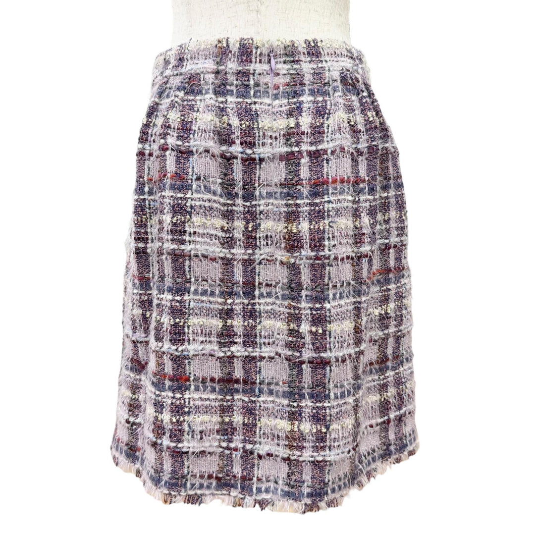 Excellent CHANEL Tweed skirt COCO Button, metallic thread 36 05A P26901V17347