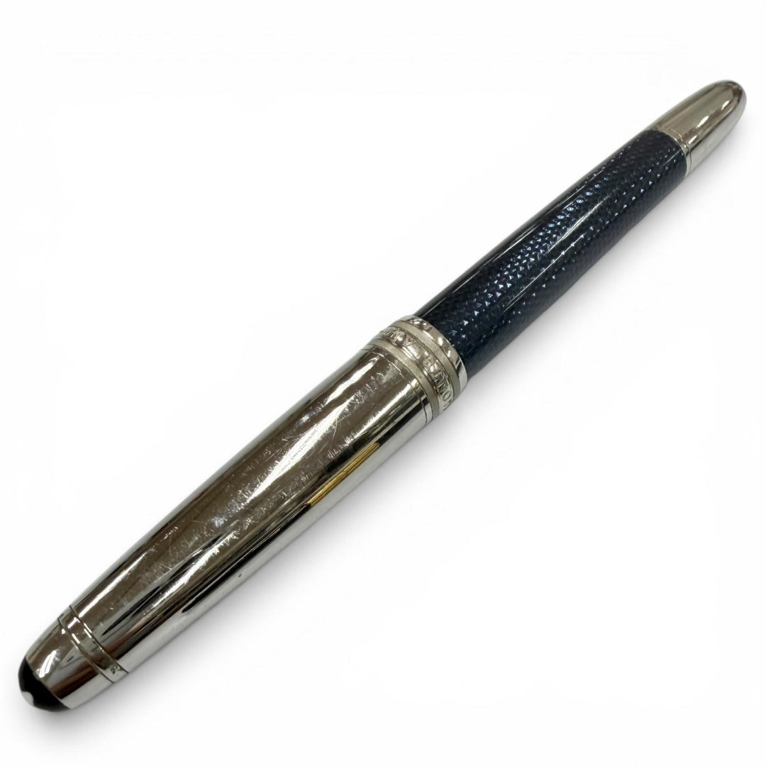 Very Good MONTBLANC fountain pen Solitaire 145 Due Blue Hour Classic Silver 18K