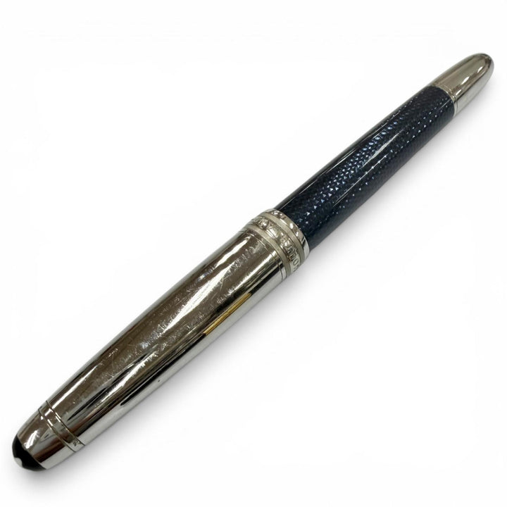 Very Good MONTBLANC fountain pen Solitaire 145 Due Blue Hour Classic Silver 18K