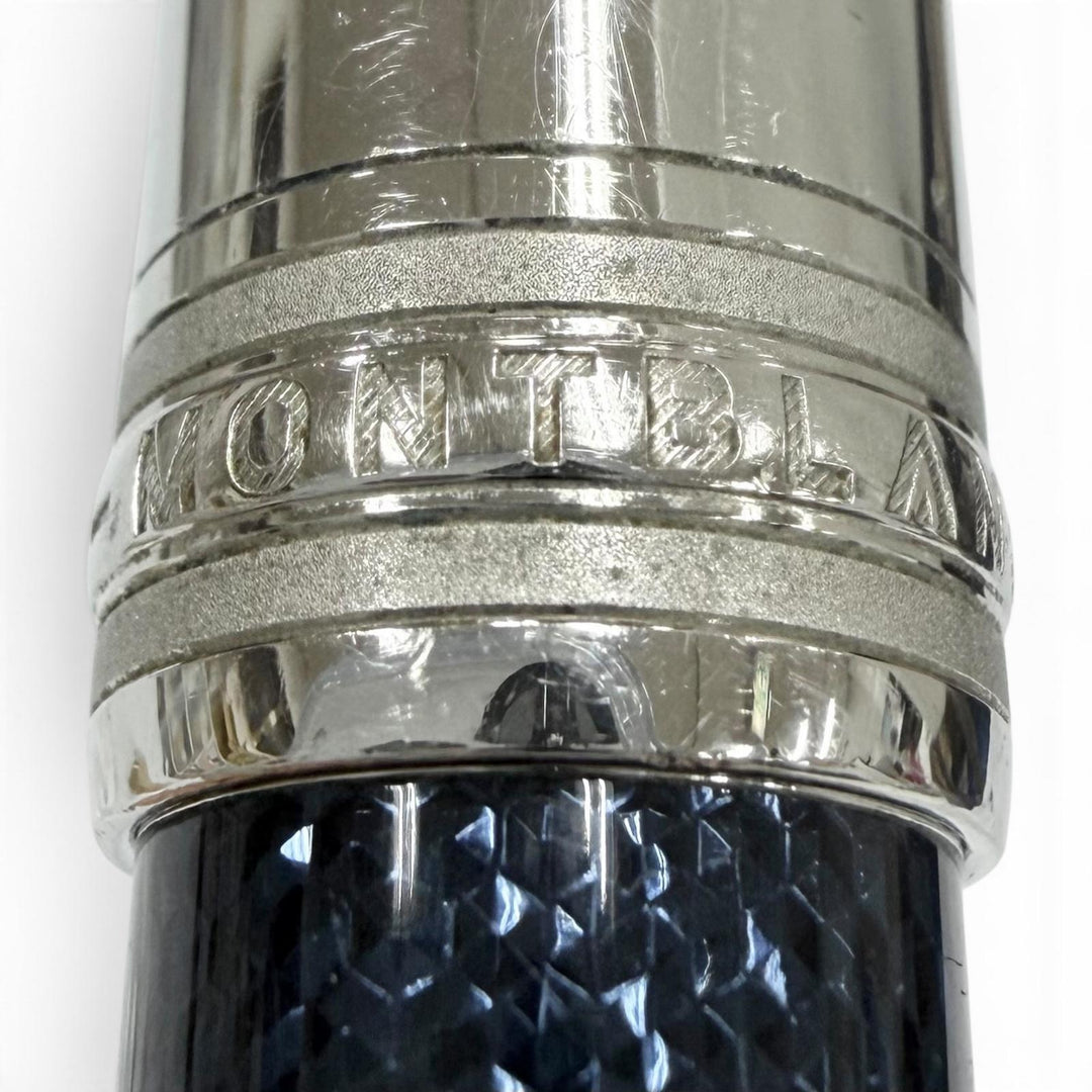 Very Good MONTBLANC fountain pen Solitaire 145 Due Blue Hour Classic Silver 18K