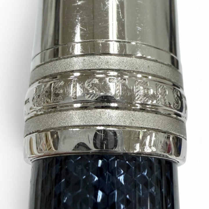 Very Good MONTBLANC fountain pen Solitaire 145 Due Blue Hour Classic Silver 18K