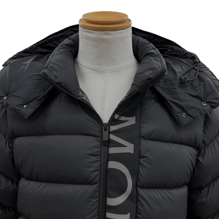 Excellent MONCLER Down jacket Hooded double zip-up black Nylon mens 2