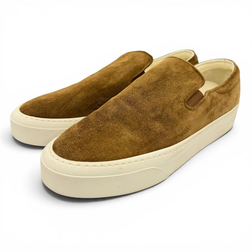 Great THE ROW Slip-on Marie H Low cut sneakers Brown Suede leather Women 39