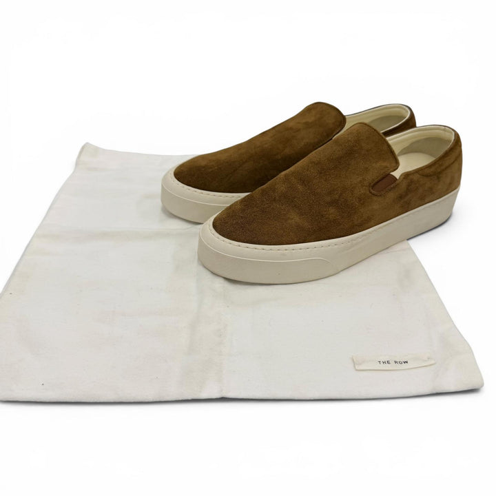 Great THE ROW Slip-on Marie H Low cut sneakers Brown Suede leather Women 39