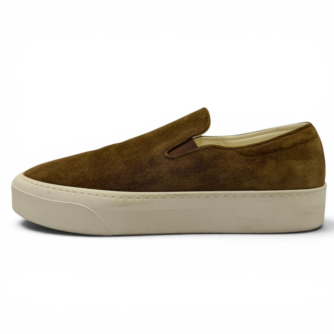 Great THE ROW Slip-on Marie H Low cut sneakers Brown Suede leather Women 39