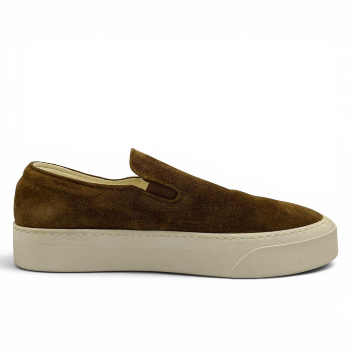 Great THE ROW Slip-on Marie H Low cut sneakers Brown Suede leather Women 39