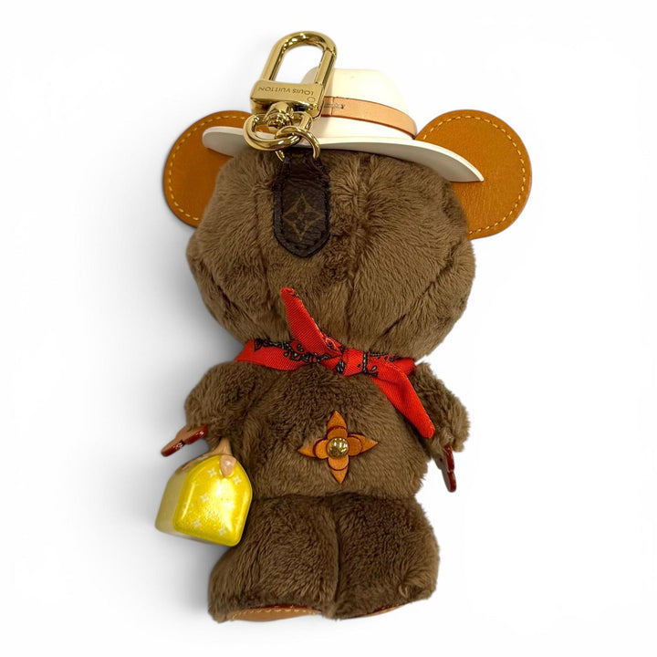 Excellent LOUIS VUITTON key ring LV Louis Bear bag charm Women M03176