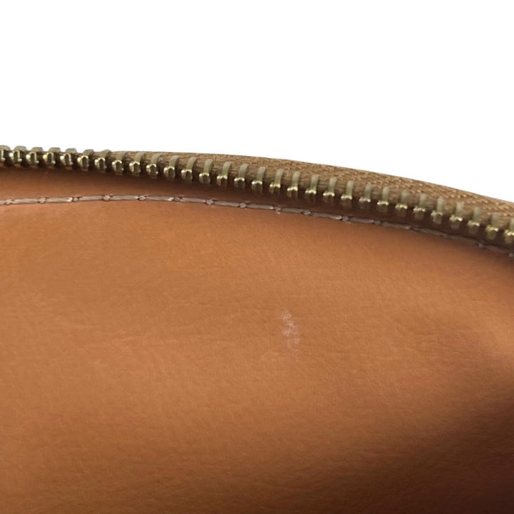 Excellent CELINE Pouch Old Celine Macadam Pattern Cosmetic Pouch Brown PVC Women