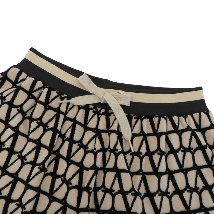 Great VALENTINO Shorts Iconograph Sponge Jersey beige cotton Women S 4B3MD06F8GA