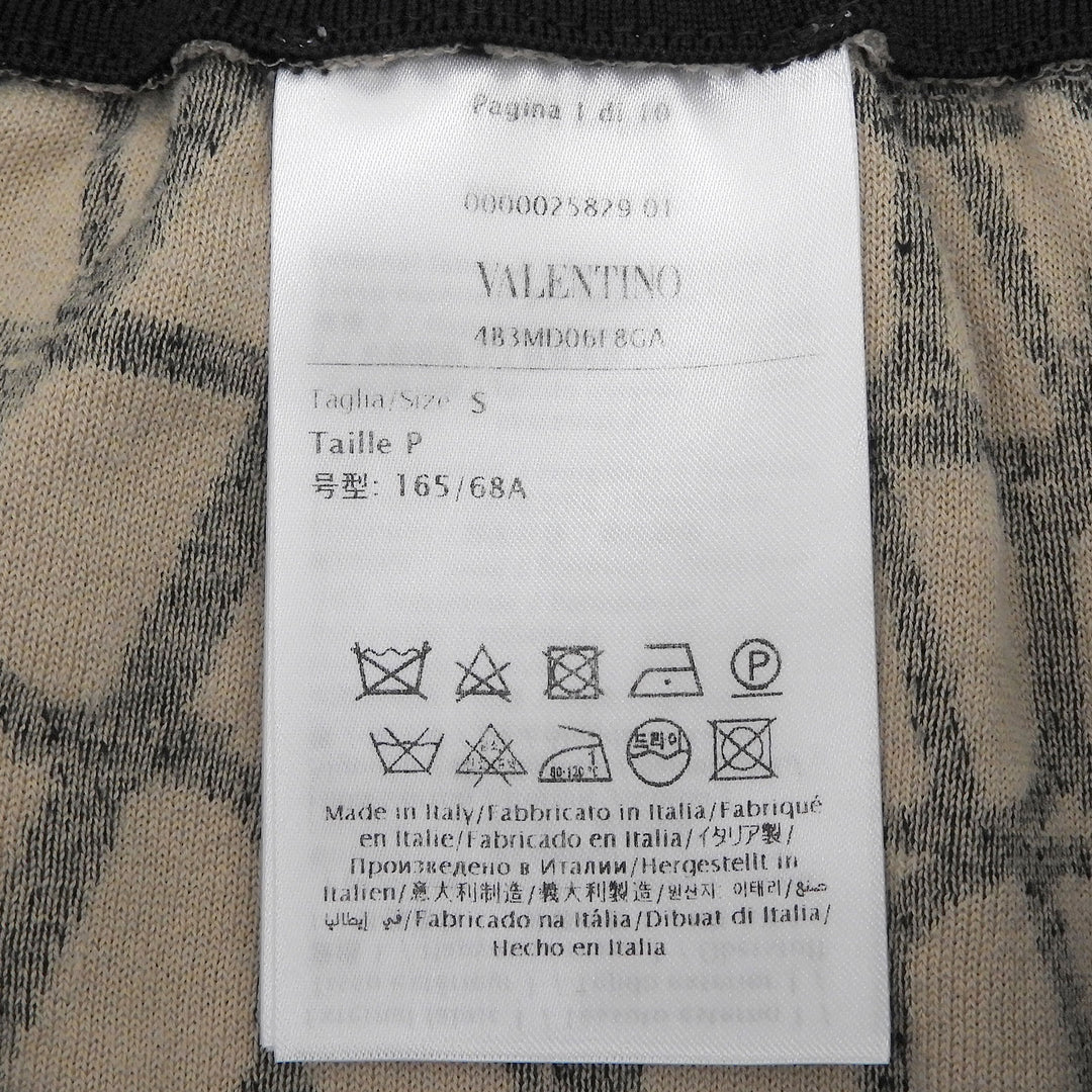 Great VALENTINO Shorts Iconograph Sponge Jersey beige cotton Women S 4B3MD06F8GA