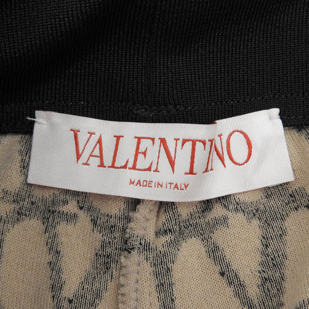 Great VALENTINO Shorts Iconograph Sponge Jersey beige cotton Women S 4B3MD06F8GA