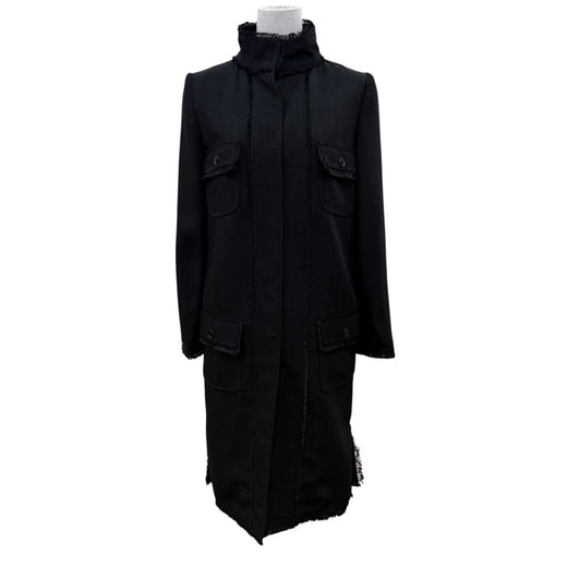 Pristine DOLCE&GABBANA coat Long stand-collar coat black Rayon Women 36