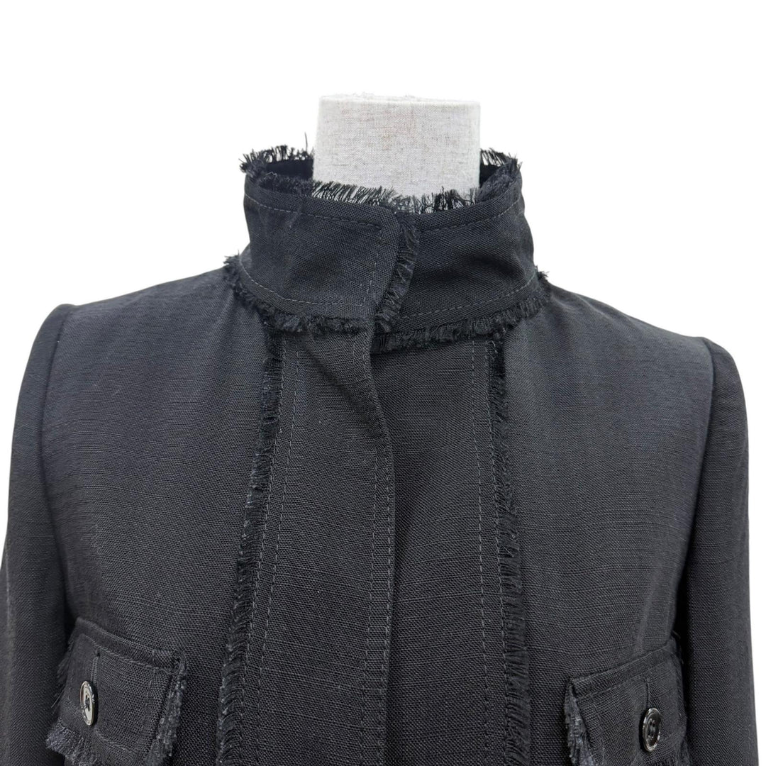 Pristine DOLCE&GABBANA coat Long stand-collar coat black Rayon Women 36