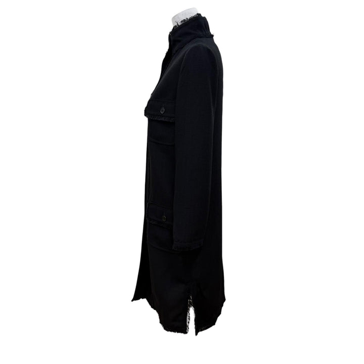 Pristine DOLCE&GABBANA coat Long stand-collar coat black Rayon Women 36