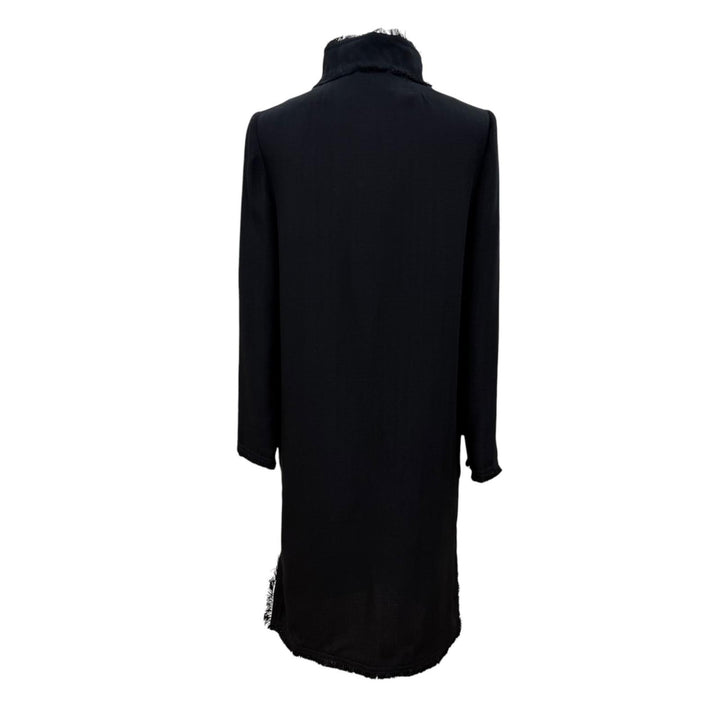 Pristine DOLCE&GABBANA coat Long stand-collar coat black Rayon Women 36