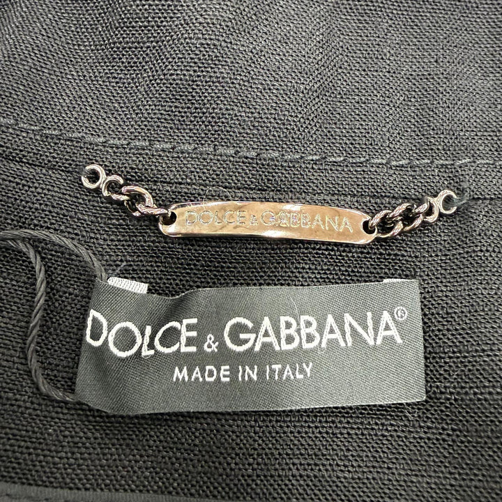 Pristine DOLCE&GABBANA coat Long stand-collar coat black Rayon Women 36
