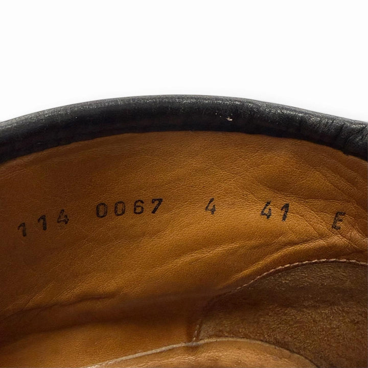 Great GUCCI short boots Horsebit black leather mens 41