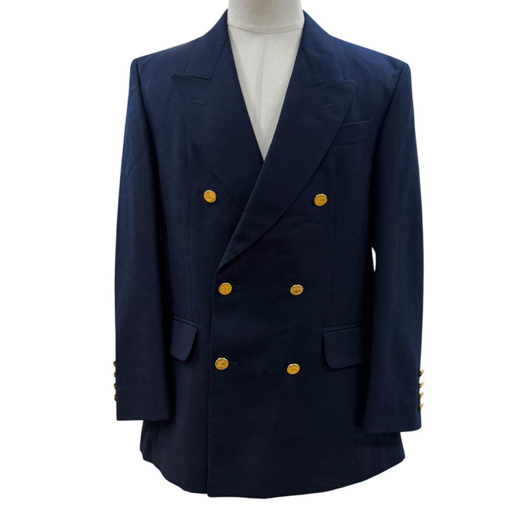 Excellent Burberrys tailored jacket Navy wool mens