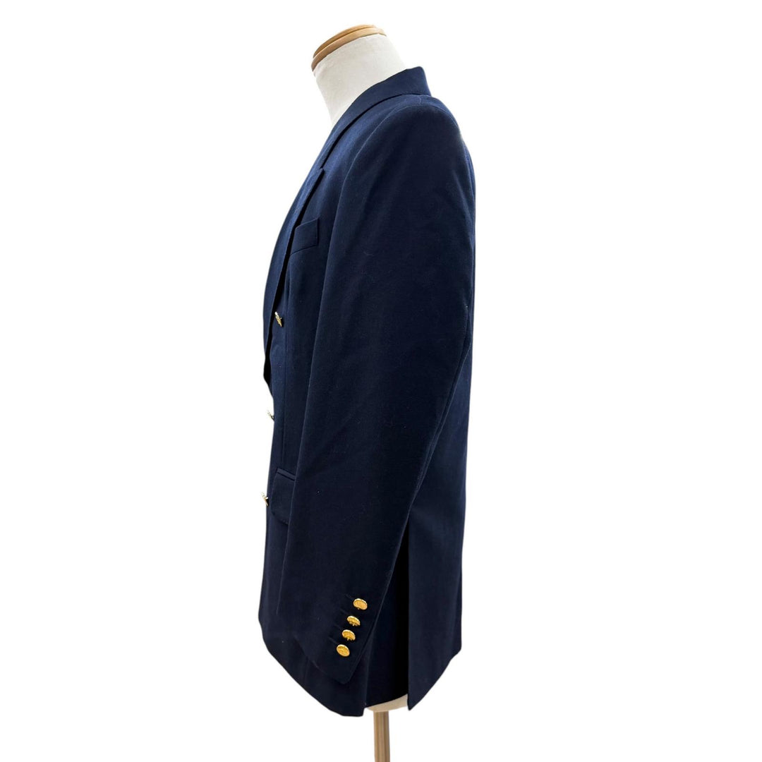Excellent Burberrys tailored jacket Navy wool mens