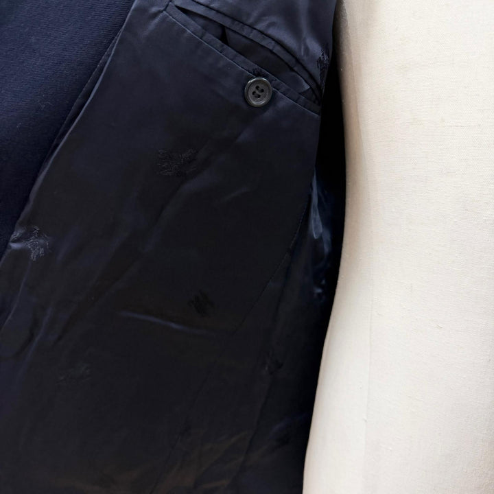 Excellent Burberrys tailored jacket Navy wool mens