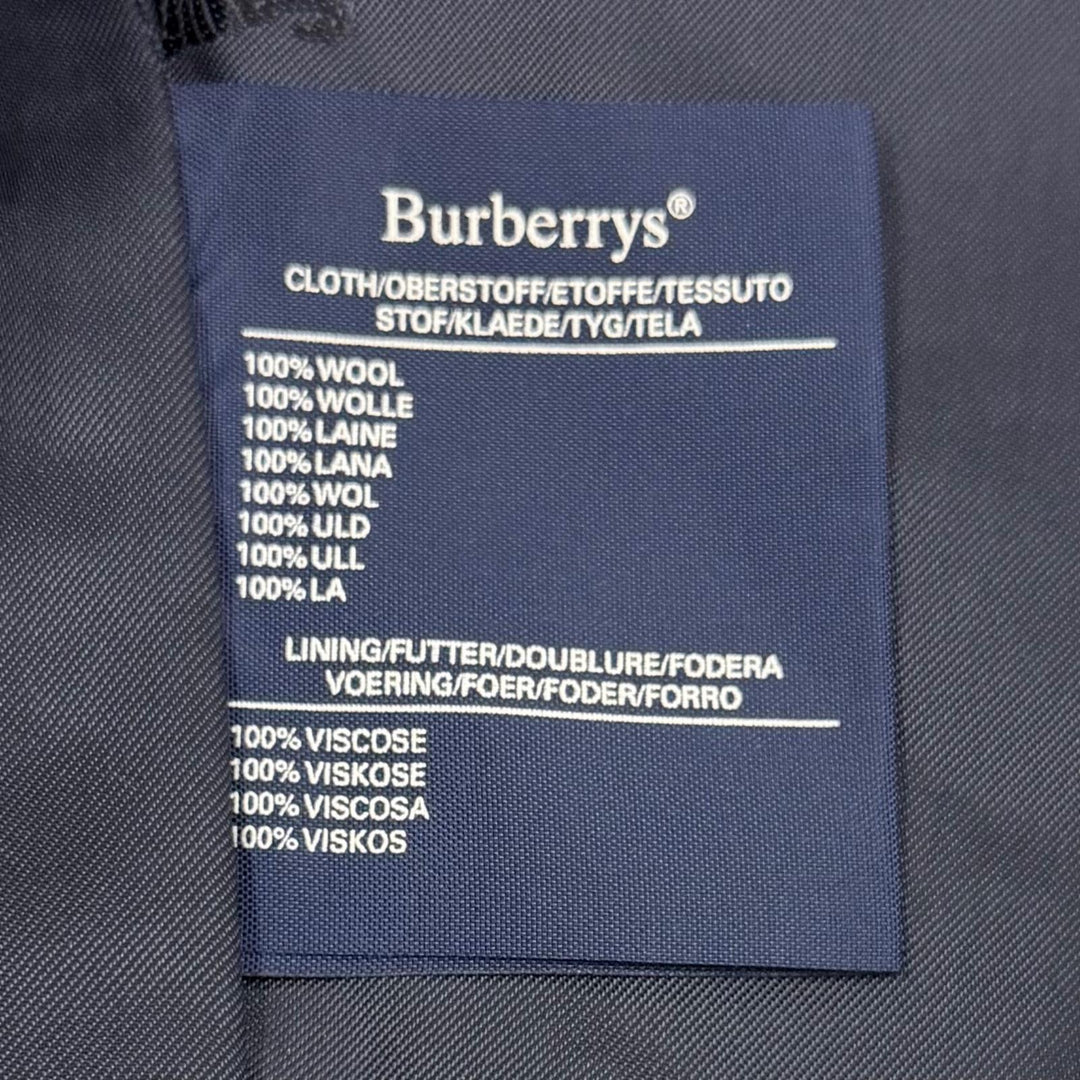 Excellent Burberrys tailored jacket Navy wool mens
