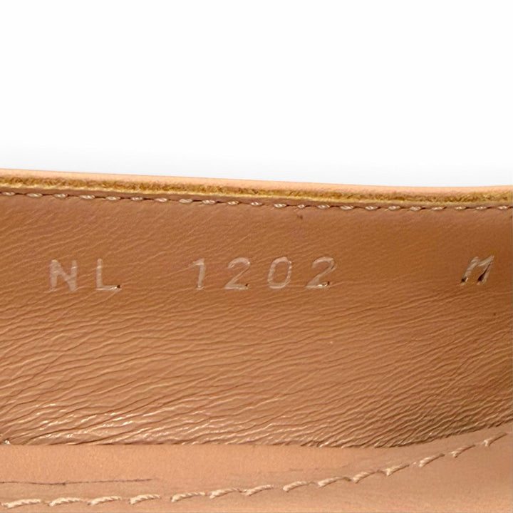 Excellent LOUIS VUITTON pumps Monogram Chain Ankle Strap Pointed Toe 37.5