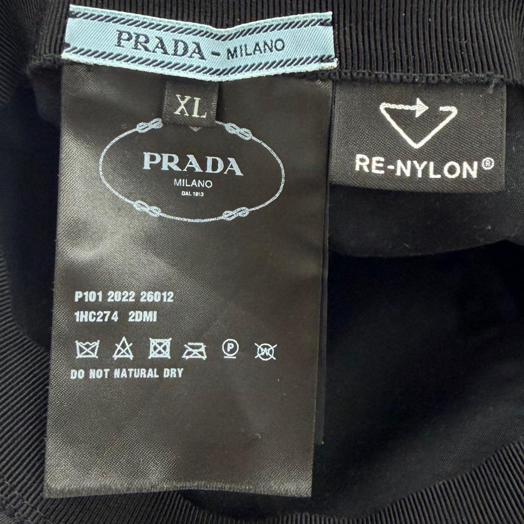 Great PRADA cap black recycled polyamide mens XL 1HC274