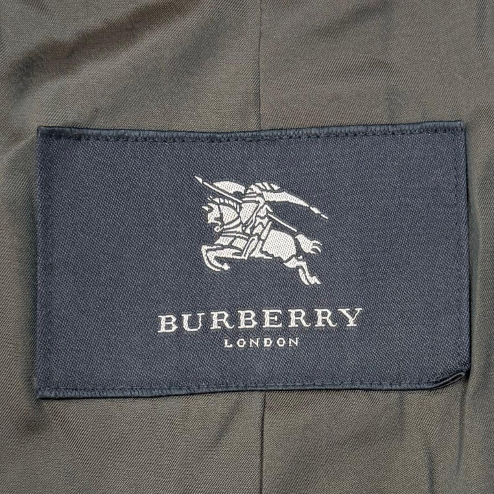 Great BURBERRY LONDON coat Check Pattern Fly-front Navy cashmere mens