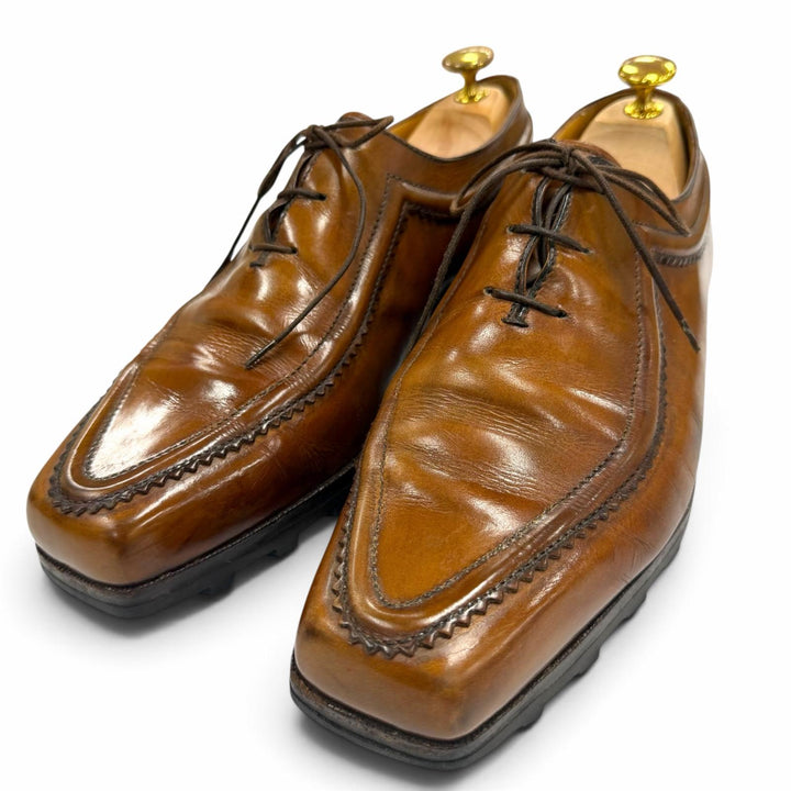 Discounted Very Good Berluti Leather shoes Ultima U-tip lace-up Brown leather mens 8.5