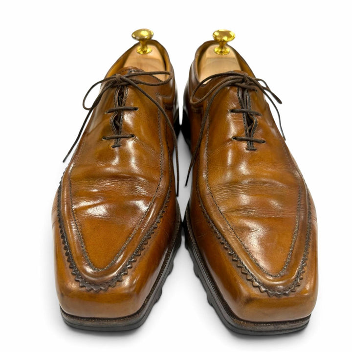 Discounted Very Good Berluti Leather shoes Ultima U-tip lace-up Brown leather mens 8.5