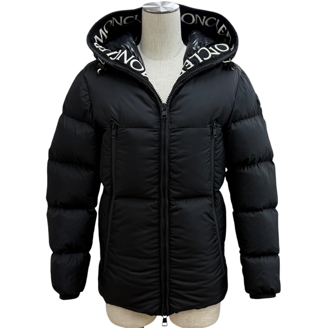 Great MONCLER Down jacket MONTCLA Logo embroidered hooded zip-up jacket Nylon 00