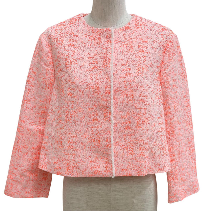 Excellent Christian Dior collarless jacket Overall handle cotton 42 4C21232F1312