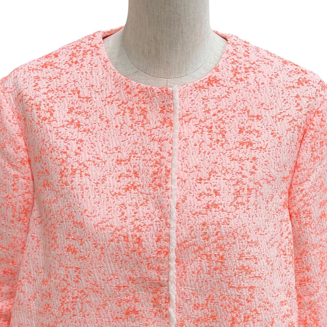 Excellent Christian Dior collarless jacket Overall handle cotton 42 4C21232F1312