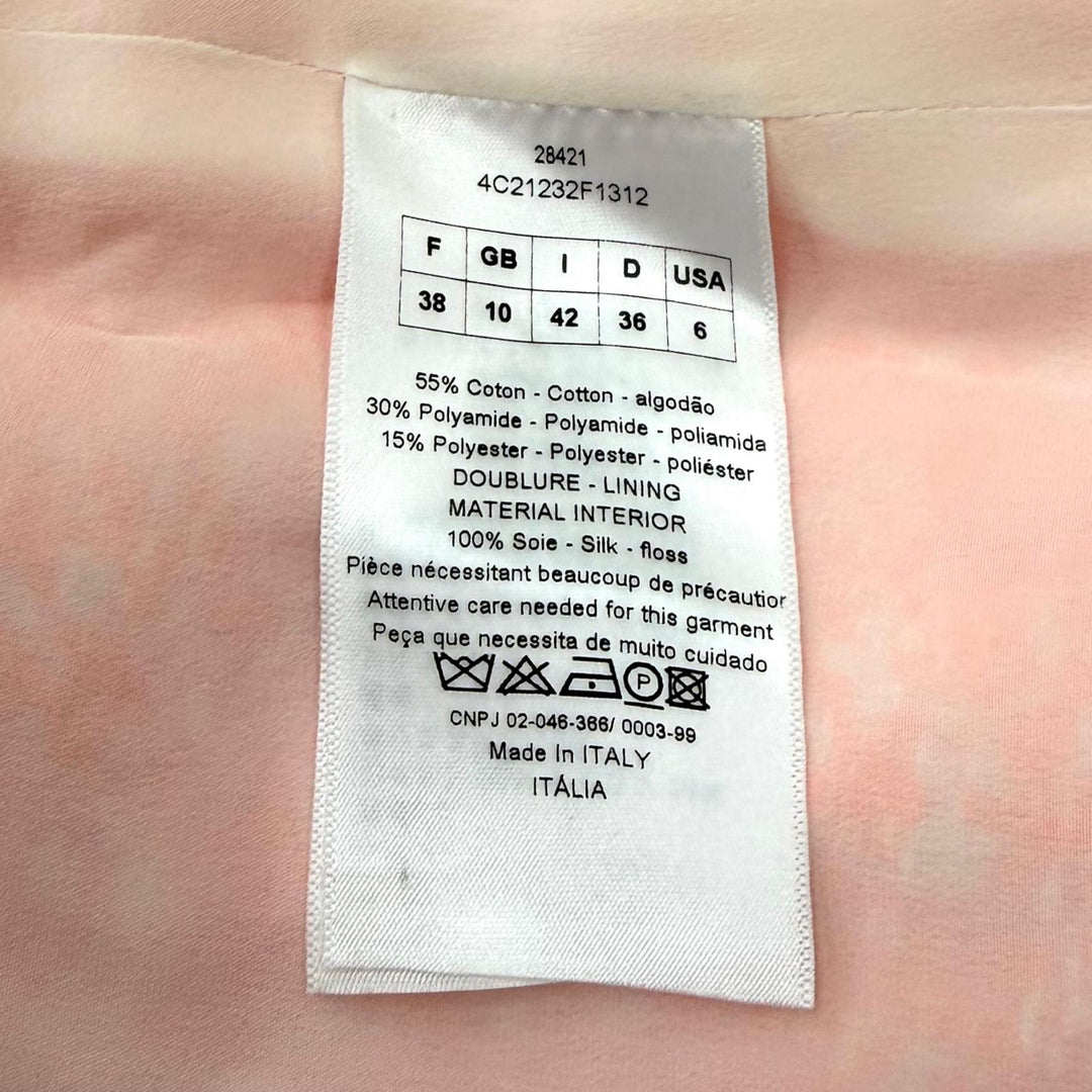 Excellent Christian Dior collarless jacket Overall handle cotton 42 4C21232F1312