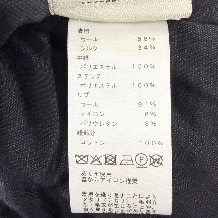 Excellent HERMES Blouson Maillon 3D Quilting Navy wool mens M 567795HA