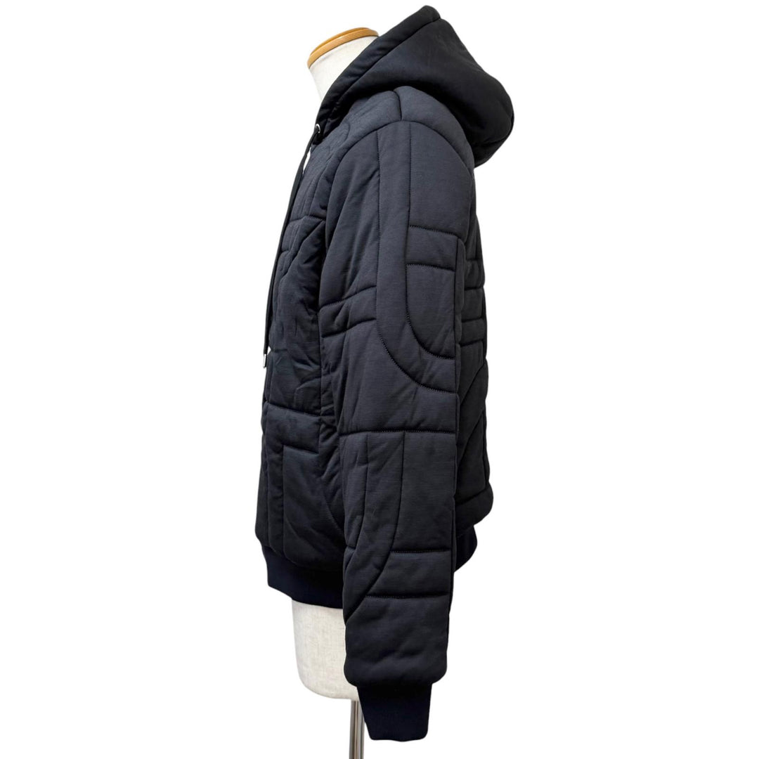 Excellent HERMES Blouson Maillon 3D Quilting Navy wool mens M 567795HA